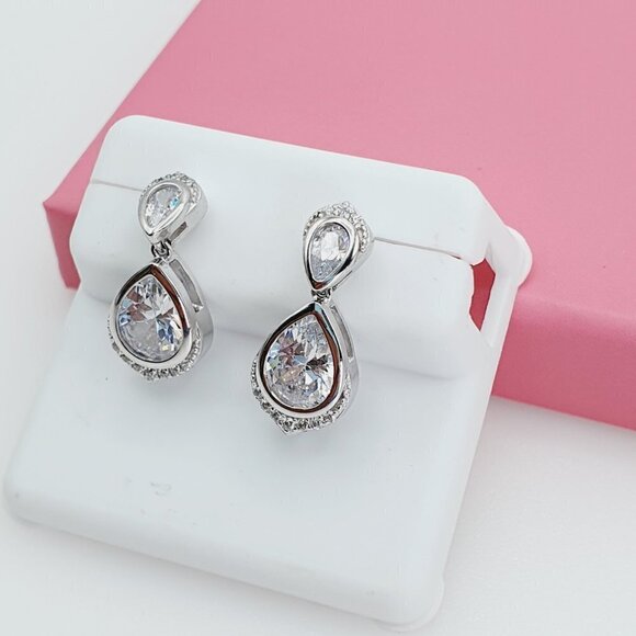 "925 Sterling Silver Cubic Zirconia Earrings, U19254678 - Picture 5 of 11